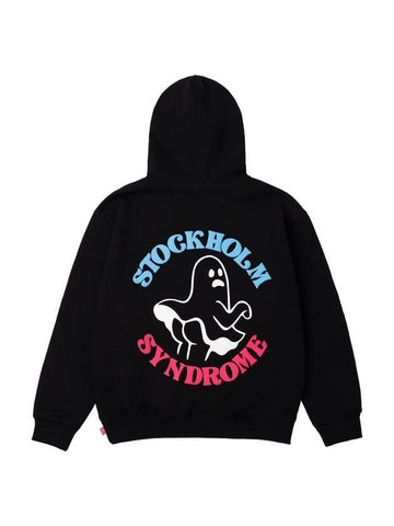 Men's Logo Print Hoodie Black - STOCKHOLM SYNDROME - BALAAN 1