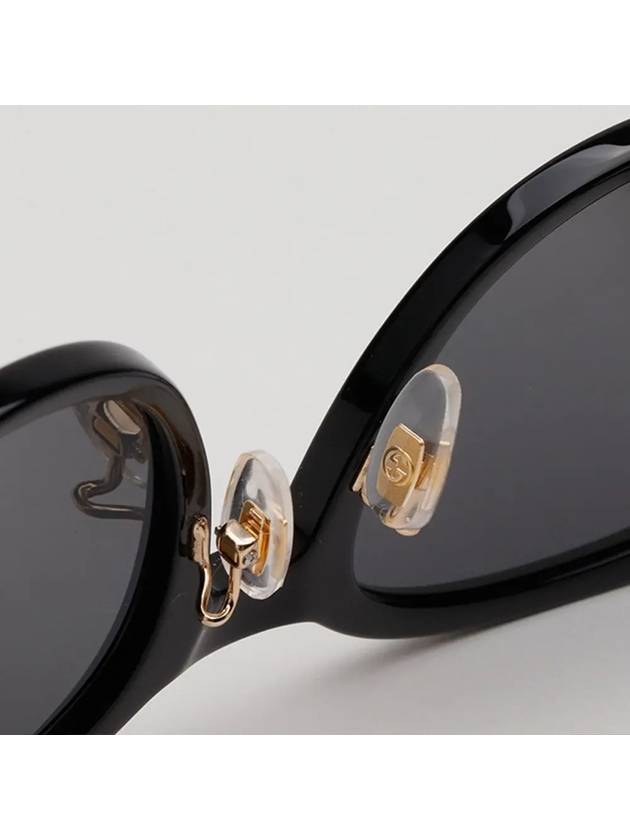 Eyewear Side GG Logo Round Sunglasses Black - GUCCI - BALAAN 6