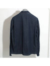 Triangle Logo Denim Shirt Jacket Navy - PRADA - BALAAN 3