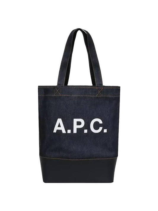 Logo Denim Axelle Tote Bag Navy - A.P.C. - BALAAN 1