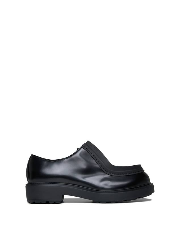 Diapason opaque brushed leather lace-up shoes - PRADA - BALAAN 1