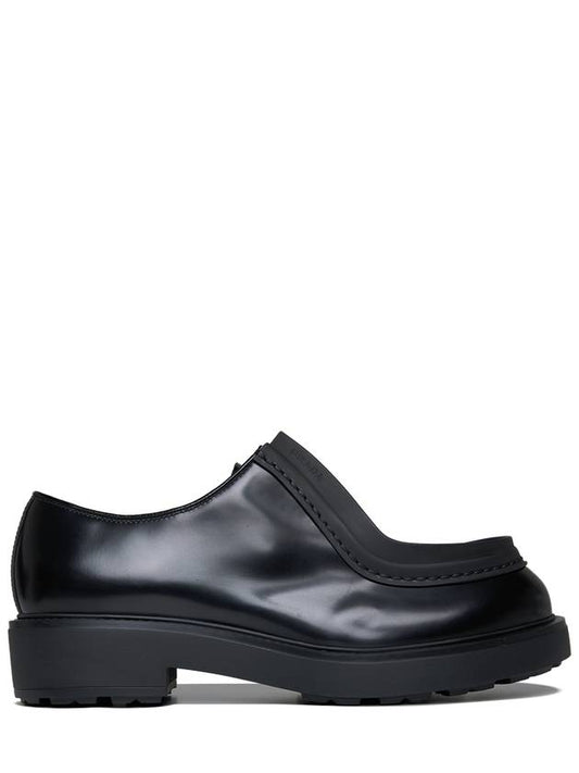Diapason opaque brushed leather lace-up shoes - PRADA - BALAAN 1
