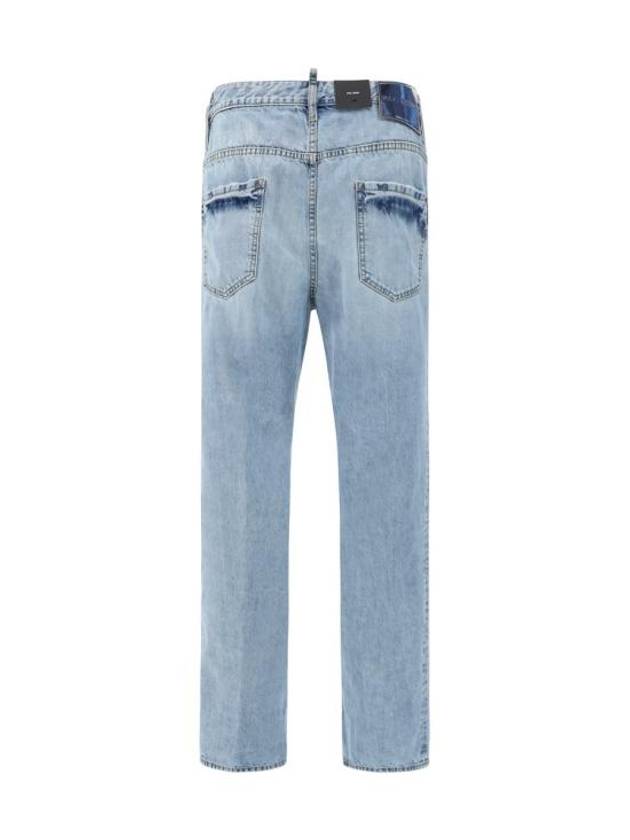 Distressed Straight Jeans Light Blue - DSQUARED2 - BALAAN 3