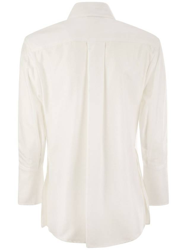 Chevron poplin shirt with darts - ELISABETTA FRANCHI - BALAAN 2