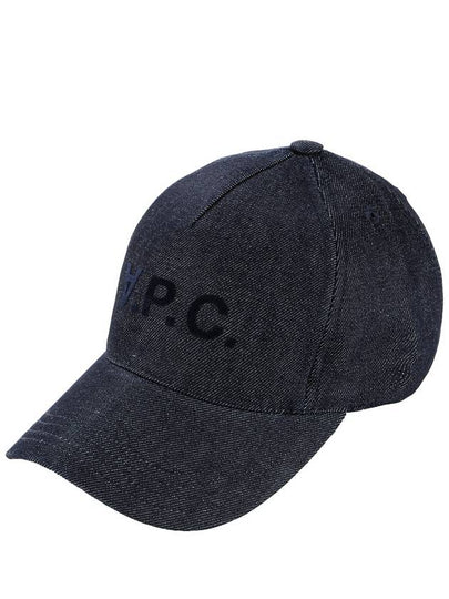 VPC Velvet Logo Denim Ball Cap Blue - A.P.C. - BALAAN 2