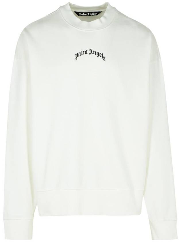 Palm Angels White Cotton Sweatshirt - PALM ANGELS - BALAAN 1