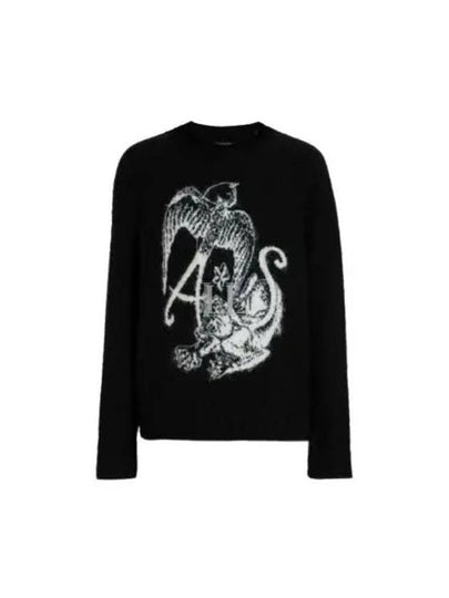 Wilder Crew Knit Top Black - ALLSAINTS - BALAAN 2