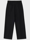 Summer Wool One-Tuck Slacks Black - NOIRER FOR WOMEN - BALAAN 4