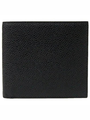 Three Stripes Half Wallet MAW023A 001 Black - THOM BROWNE - BALAAN 1