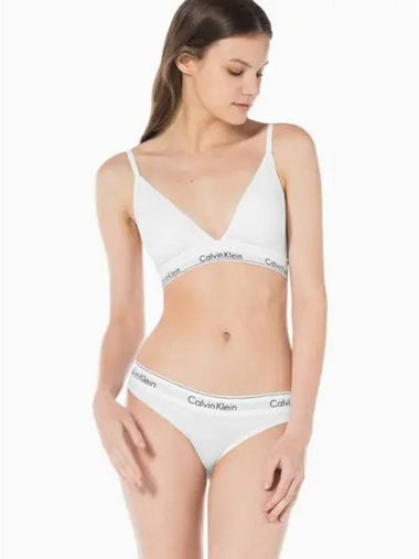 Underwear Women s Modern Cotton Triangle Set White - CALVIN KLEIN - BALAAN 1