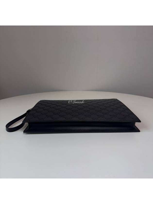 Signature Micro Sima Clutch Bag Black - GUCCI - BALAAN 7