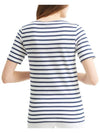 Levant Modern Striped Short Sleeve T-Shirt Marine - SAINT JAMES - BALAAN 3