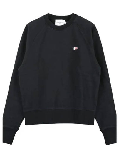 Tricolor Fox Patch Adjusted Sweatshirt Black - MAISON KITSUNE - BALAAN 2