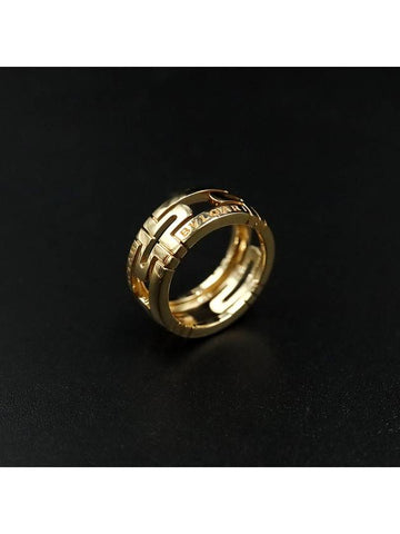 Bvlgari 18K yellow gold Parentesi Parentage Band Ring No 9 - BVLGARI - BALAAN 1