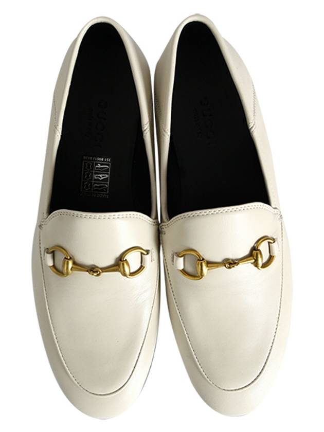 Leather Horsebit Loafers White - GUCCI - BALAAN.