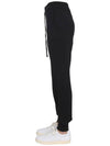 Women's Embroidered Logo Cashmere Blend Track Pants Black - VIVIENNE WESTWOOD - BALAAN 4