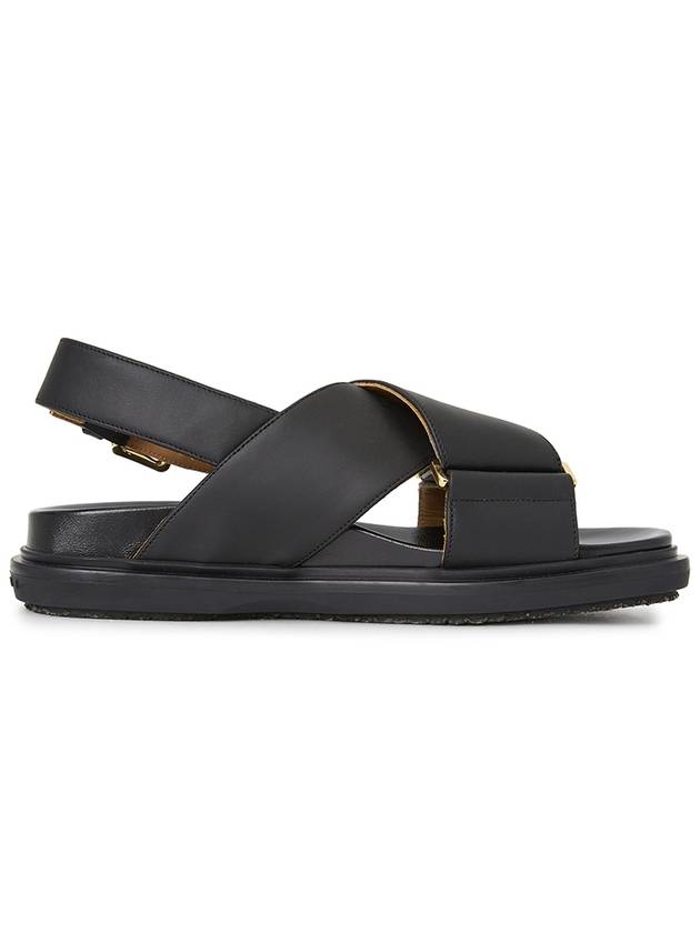 Fussbet Leather Sandals Black - MARNI - BALAAN 5