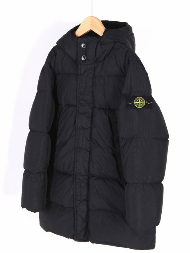 Kids Wappen Patch Down Long Padding Black - STONE ISLAND - BALAAN 2