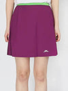 Women's Sierra Golf Pleated Skirt Green Purple - J.LINDEBERG - BALAAN 2