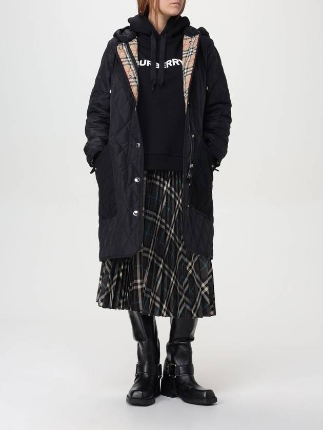 Logo Print Drawstring Hoodie Black - BURBERRY - BALAAN 3