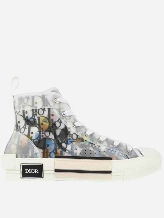 Oblique Canvas High Top Sneakers - DIOR - BALAAN 4