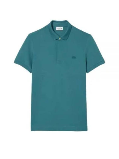 Men's Paris Regular Fit Stretch Cotton Pique Short Sleeve Polo Shirt Blue - LACOSTE - BALAAN 2