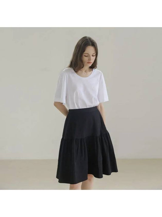 Wrinkle banding tiered skirt - KELLY DONAHUE - BALAAN 2