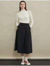 Pintuck A line long skirt Black - MANAVIS7 - BALAAN 1