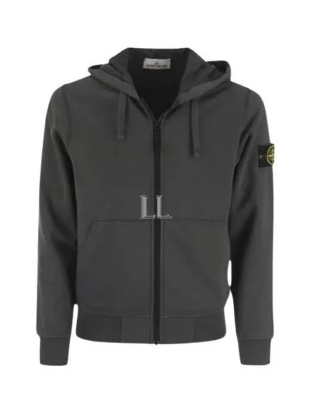 Compass Badge Zip Up Hoodie Charcoal - STONE ISLAND - BALAAN 2