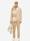 Grey Fox Head Patch Relax Cardigan Beige - MAISON KITSUNE - BALAAN 3