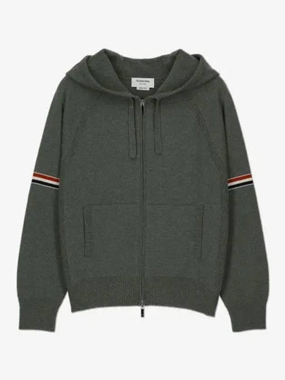 Armband Cashmere Zip-Up Hoodie Dark Green - THOM BROWNE - BALAAN 2