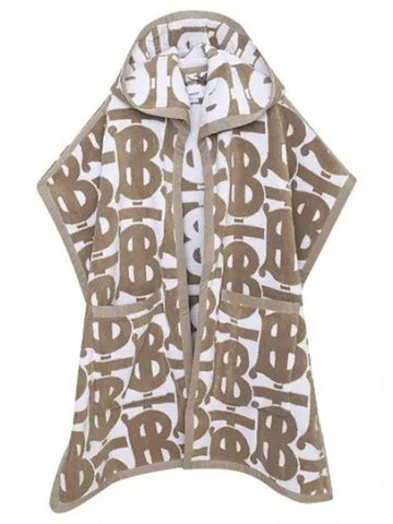 Monogram Cotton Jacquard Hooded Cape Women Coat - BURBERRY - BALAAN 1