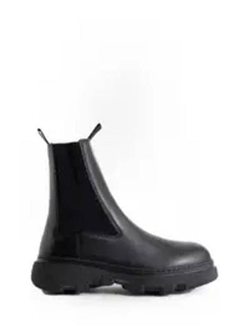 Leather Chelsea Boots Black - BURBERRY - BALAAN 1