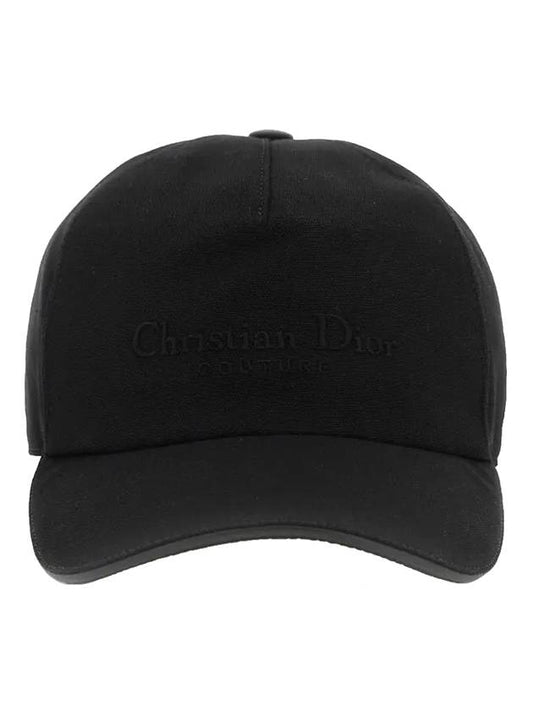 Couture Embroidered Logo Ball Cap Black - DIOR - BALAAN 1