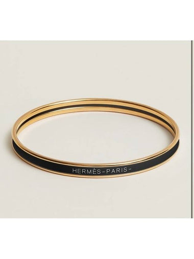 Uni Bangle Rose Gold Noir Black Women s Bracelet H240001FO - HERMES - BALAAN 1