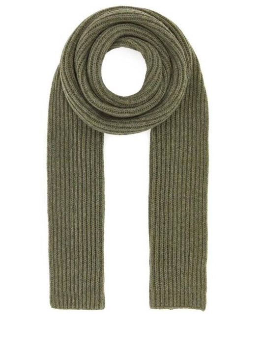 Wool Muffler Dusty Olive - GANNI - BALAAN 1