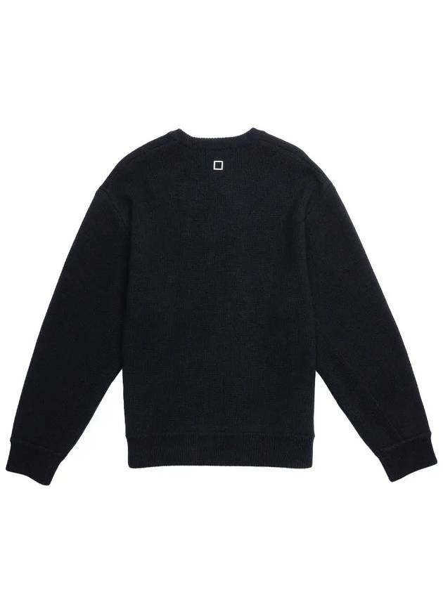 Wool crew neck sweatshirt black men s knit 194437 - WOOYOUNGMI - BALAAN 3