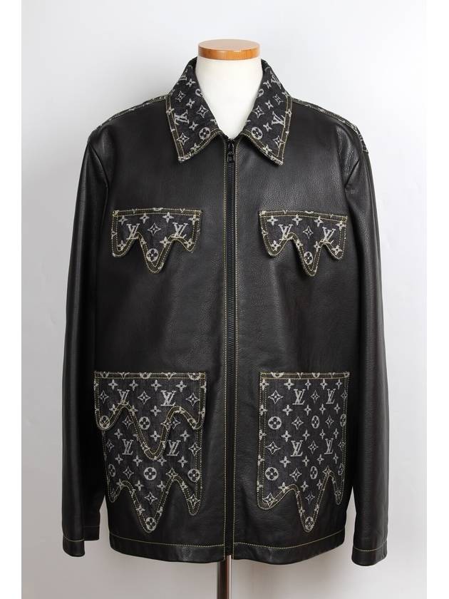 Nigo Crazy Mix Leather Jacket 54 - LOUIS VUITTON - BALAAN 1