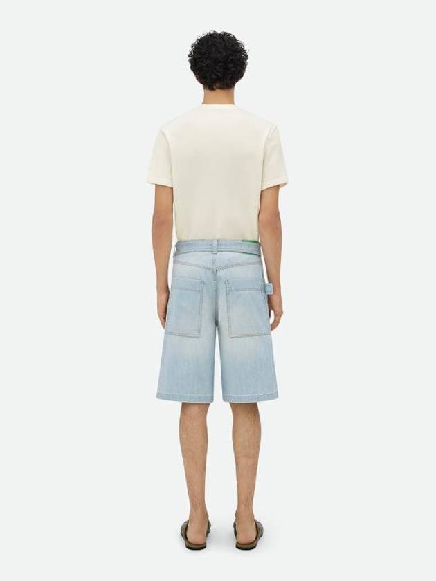 Denim Shorts Light Bleach - BOTTEGA VENETA - BALAAN 4