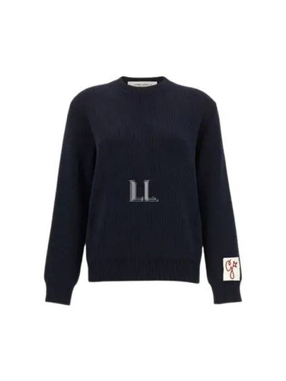 Back Logo Cotton Knit Top Dark Blue - GOLDEN GOOSE - BALAAN 2