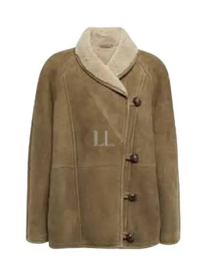 Women's Abenila Shearling Duffle Coat Khaki - ISABEL MARANT - BALAAN 2