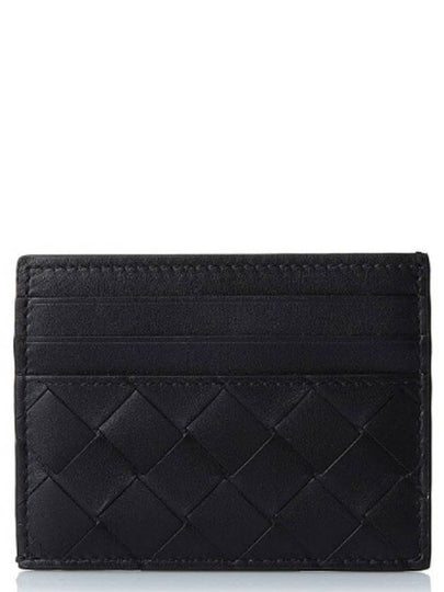 Intrecciato Leather Card Wallet Black - BOTTEGA VENETA - BALAAN 2