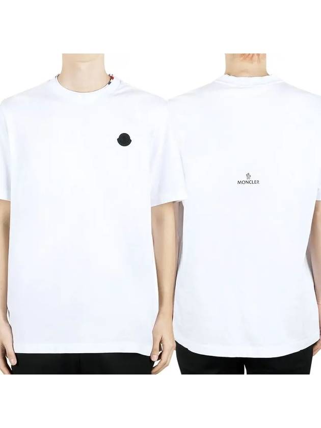 Logo Patch Cotton Short Sleeve T-Shirt White - MONCLER - BALAAN 3