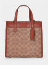 Field Canvas Top Handle Tote Bag Beige Brown - COACH - BALAAN 2