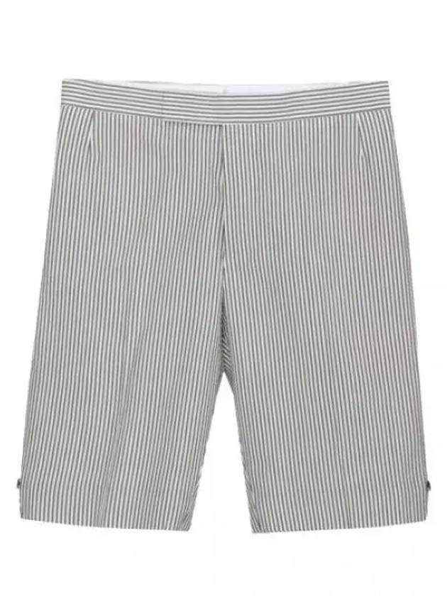 Seersucker classic backstrap wool pants short shorts - THOM BROWNE - BALAAN 1