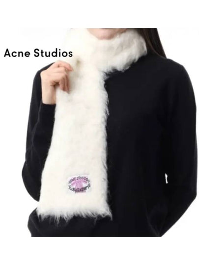 Logo Patch Alpaca Muffler White - ACNE STUDIOS - BALAAN 2