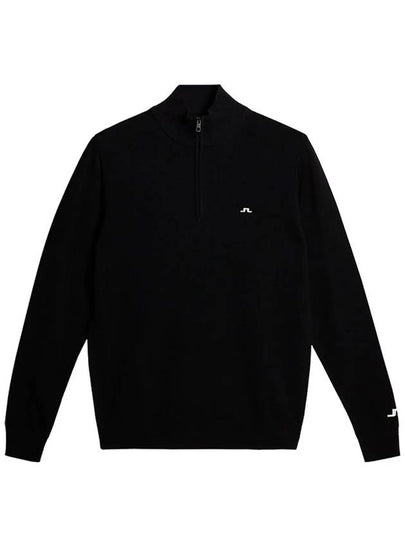 Kian Half Zip-Up Knit Top Black - J.LINDEBERG - BALAAN 2