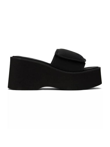 Scuba Wave Platform Slippers Black - COURREGES - BALAAN 1