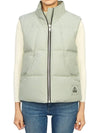 Women's Logo Patch Zipper Padded Vest Light Green - MOOSE KNUCKLES - BALAAN 3