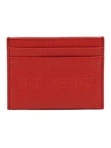 Logo card wallet red 80613681 - BURBERRY - BALAAN 1